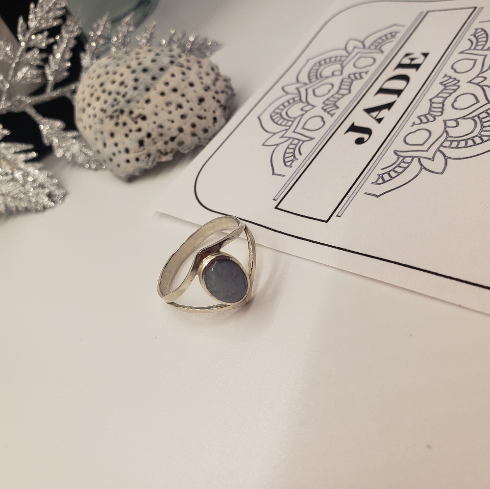 New Jade Maya Ring 925 Solid Sterling Silver 8 - image 4